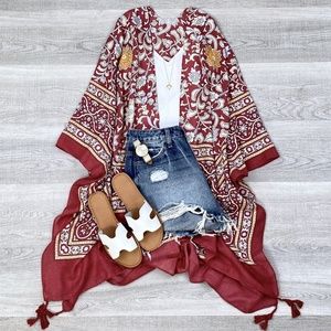 Morocco Kimono | BURGUNDY